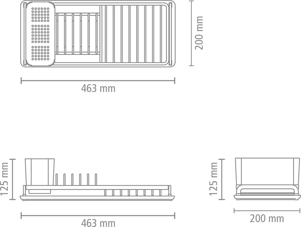 Brabantia SinkSide Afdruiprek Compact - Mid Grey 9 Brabantia SinkSide Afdruiprek Compact - Mid Grey - Afbeelding 9