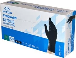 Intco Synguard Nitril Examination Gloves - 100 Stuks - Zwart - Poedervrij - Latex Vrij - Niet Steriel - Maat S -Huishoudelijke Schoonmaak 1200x924 1