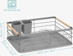 Navaris Afdruiprek Met Uitneembare Bestekhouder - Afwasrek Met Losse Lekbak - Vaatwasrek Met Plateau - Voor Bestek, Borden, Schalen En Pannen 11 Navaris Afdruiprek Met Uitneembare Bestekhouder - Afwasrek Met Losse Lekbak - Vaatwasrek Met Plateau - Voor Bestek, Borden, Schalen En Pannen -Huishoudelijke Schoonmaak 1200x930