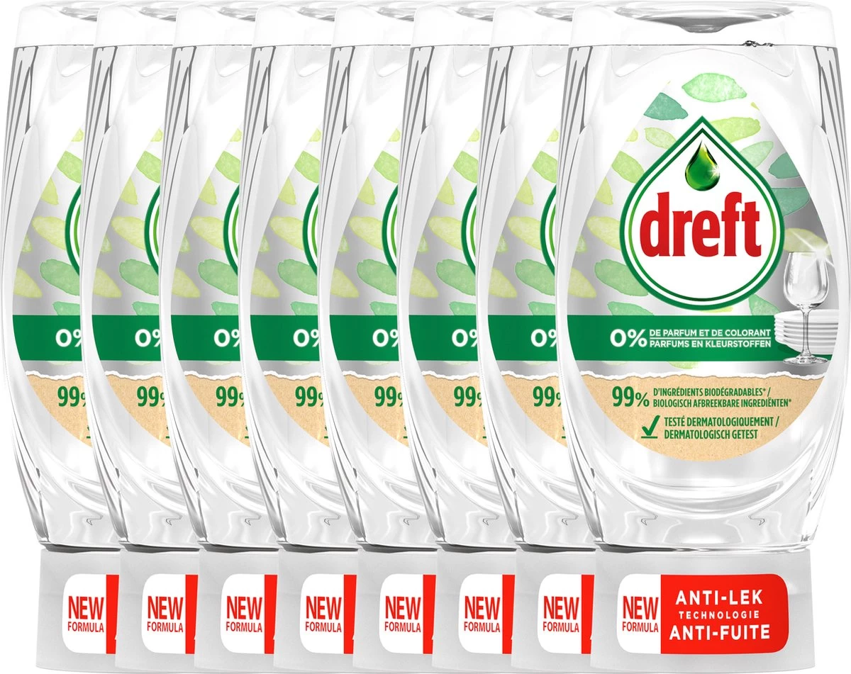 Dreft Afwasmiddel Pure & Clean - 8 X 370 Ml - Voordeelverpakking 1 Dreft Afwasmiddel Pure & Clean - 8 X 370 Ml - Voordeelverpakking
