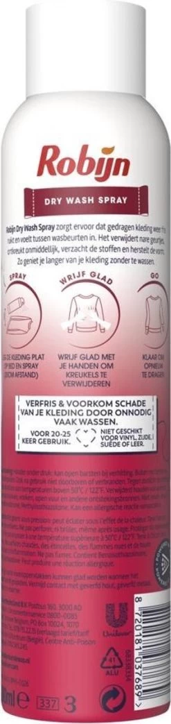 Robijn Pink Sensation Dry Wash Spray 200 Ml -Huishoudelijke Schoonmaak 284x1200 2