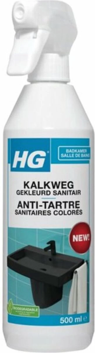 HG Kalkweg Gekleurd Sanitair 500 Ml - 2 Stuks ! 1 HG Kalkweg Gekleurd Sanitair 500 Ml - 2 Stuks !