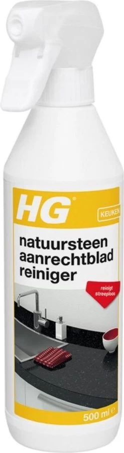 HG Natuurstenen Aanrechtbladreiniger - 500ml - Veilig In Gebruik - Streeploos Schoon - Dagelijkse Reiniging -Huishoudelijke Schoonmaak 329x1200 5