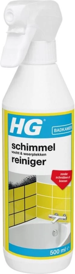 HG Schimmelreiniger - 500ml - De NR 1 Schimmelverwijderaar - Vernietigt De Hardnekkigste Schimmel - Geschikt Voor De Badkamer, Tegel-, Siliconenvoegen, Stucwerk -Huishoudelijke Schoonmaak 331x1200 1