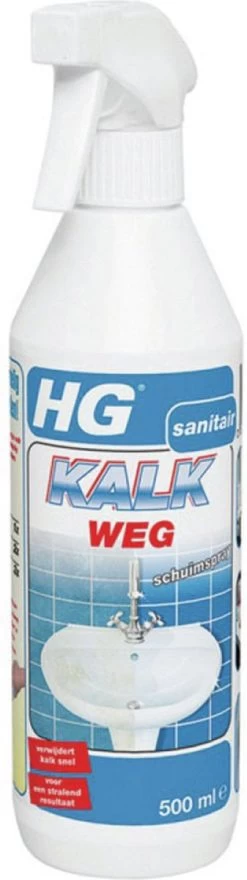 HG Kalkweg Schuimspray - 500ml - 100% Glans - Verwijdert En Voorkomt Kalk - Biologisch Afbreekbaar -Huishoudelijke Schoonmaak 337x1200 1