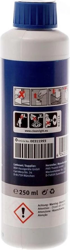 Bosch / Siemens Vaatwasser Reiniger - 250 Ml -Huishoudelijke Schoonmaak 338x1200