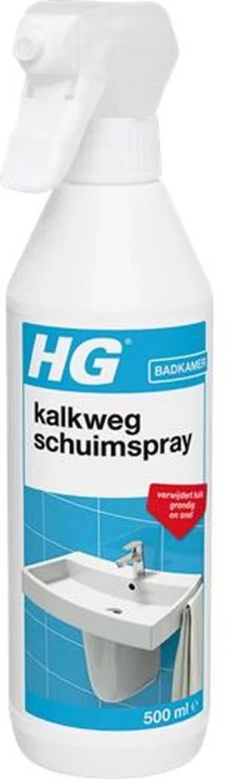 HG Kalkweg Schuimspray - 500ml - 100% Glans - Verwijdert En Voorkomt Kalk - Biologisch Afbreekbaar -Huishoudelijke Schoonmaak 348x1200