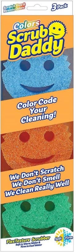 Scrub Daddy - Spons 3 Kleuren - Schoonmaak Spons