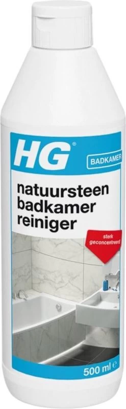 HG Natuursteen Badkamer Reiniger - 500ml - Ook Voor Marmer - Verwijdert Veilig Hardnekkig Vuil -Huishoudelijke Schoonmaak 371x1200