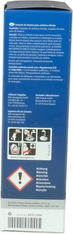 Bosch / Siemens Kookplaat Onderhoudsset - Onderhoudsset Voor Keramische Oppervlakken -Huishoudelijke Schoonmaak 377x1200 1