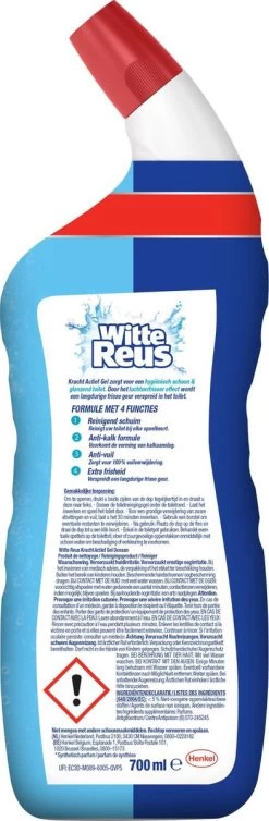 Witte Reus Toiletreiniger - Kracht Actief Gel Oceaan - Voordeelverpakking 10 X 700ml -Huishoudelijke Schoonmaak 393x1200 3