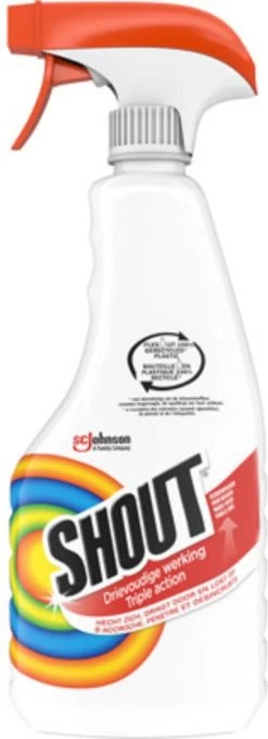 Mr Muscle Shout Vlekkenoplosser Triple Action - Spray - 2 X 500 Ml -Huishoudelijke Schoonmaak 436x1200