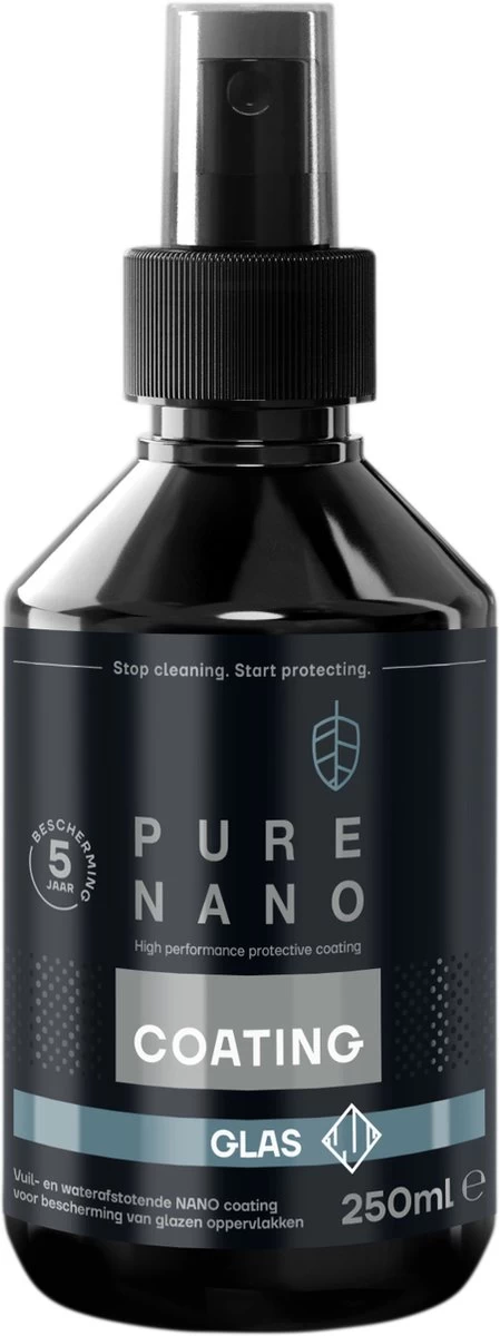 PURE NANO Glas - Nano Coating Voor 5 Jaar Heldere Ramen Met Minder Schoonmaakwerk - 250 Ml 2 PURE NANO Glas - Nano Coating Voor 5 Jaar Heldere Ramen Met Minder Schoonmaakwerk - 250 Ml - Afbeelding 2