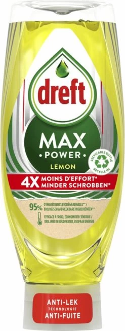 Dreft MaxPower - Lemon - Vloeibaar Afwasmiddel - Voordeelverpakking 8 X 640 Ml 15 Dreft MaxPower - Lemon - Vloeibaar Afwasmiddel - Voordeelverpakking 8 X 640 Ml -Huishoudelijke Schoonmaak 454x1200