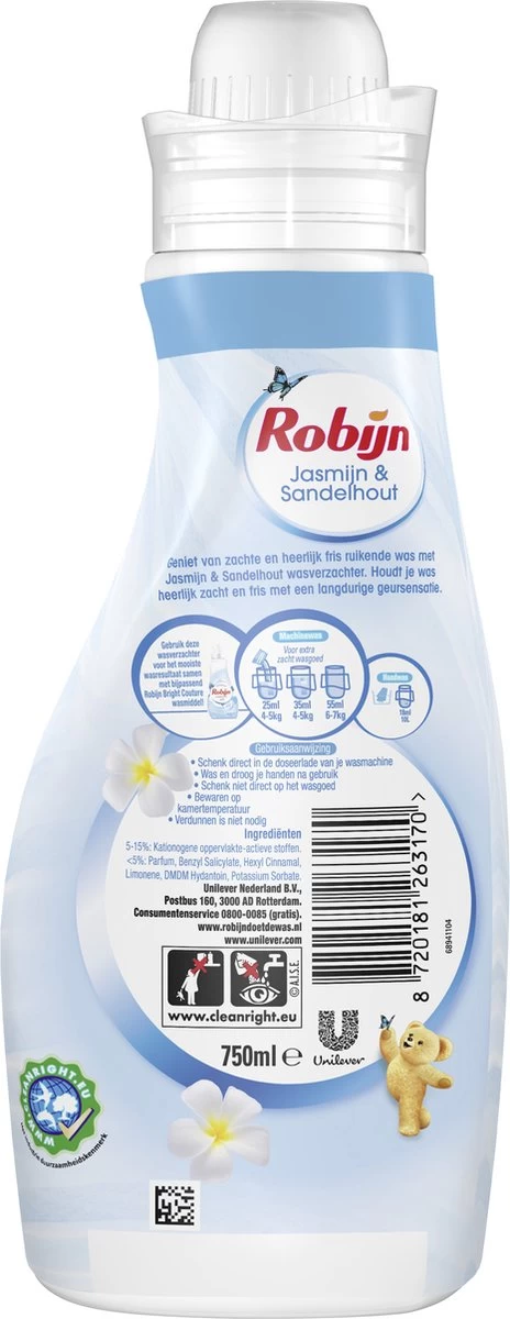 Robijn Jasmijn & Sandelhout Wasverzachter - 8 X 30 Wasbeurten- Voordeelverpakking 2 Robijn Jasmijn & Sandelhout Wasverzachter - 8 X 30 Wasbeurten- Voordeelverpakking - Afbeelding 2