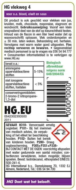 HG Vlekweg 4 - 50ml - Voor Onder Andere Saus En Kruiden -Huishoudelijke Schoonmaak 481x1200 1
