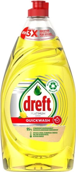 Dreft Platinum - Quickwash - Citroen - Vloeibaar Afwasmiddel - Voordeelverpakking 8 X 780 Ml -Huishoudelijke Schoonmaak 529x1200 2