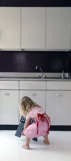 PUHLMANN - Inklapbare Kruk, JAMES, Plastic, Grijs, 22 Cm Hoog, Max 100 Kilo -Huishoudelijke Schoonmaak 530x1200