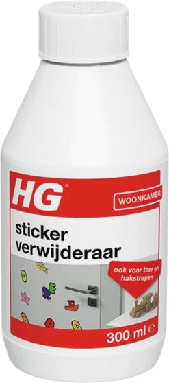 HG Stickerverwijderaar - 300ml - Eenvoudig In Gebruik - 100% Lijmrestenverwijdering -Huishoudelijke Schoonmaak 531x1200 1