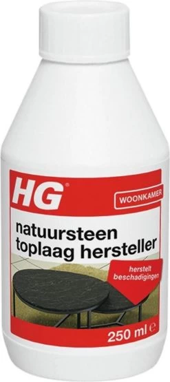 HG Natuursteen Toplaag Hersteller - 250 Ml - Herstelt Beschadigingen - Voor Marmer En Alle Andere Kalkhoudende Natuursteensoort -Huishoudelijke Schoonmaak 534x1200 1