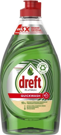 Dreft Platinum - Quickwash - Original - Vloeibaar Afwasmiddel - Voordeelverpakking 10 X 350 Ml -Huishoudelijke Schoonmaak 544x1200