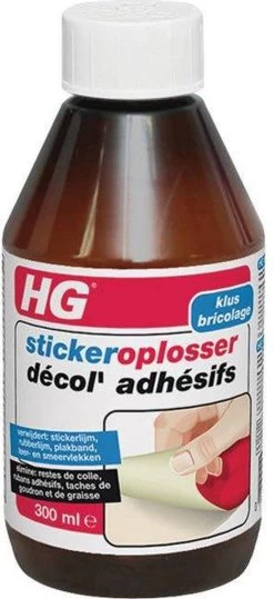 HG Stickerverwijderaar - 300ml - Eenvoudig In Gebruik - 100% Lijmrestenverwijdering -Huishoudelijke Schoonmaak 550x1200 1