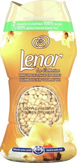 Lenor Geurbooster Gouden Orchidee - Geurparels - 6x11 Wasbeurten - Voordeelverpakking -Huishoudelijke Schoonmaak 569x1200 1