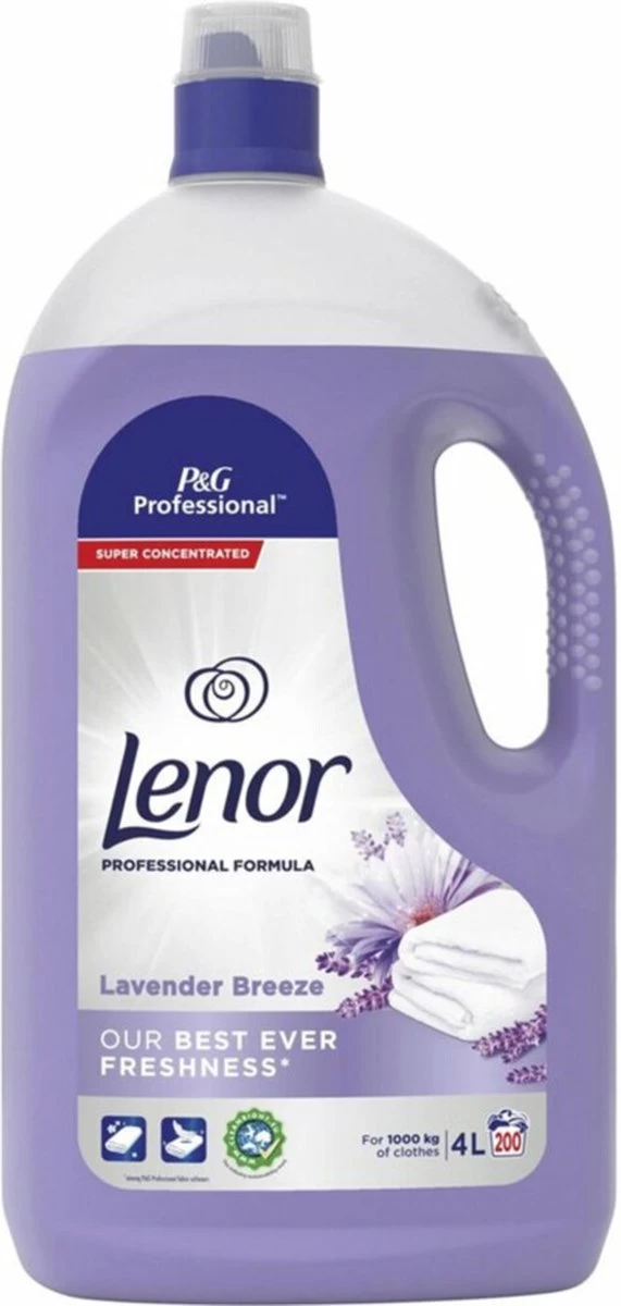 Lenor Professional Lavendel Breeze Wasverzachter - 4 L (200 Wasbeurten) 1 Lenor Professional Lavendel Breeze Wasverzachter - 4 L (200 Wasbeurten)