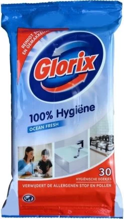 Glorix Doekjes Ocean - 100% Hygiene - 6 X 30 = 180 Vochtige Schoonmaakdoekjes -Huishoudelijke Schoonmaak 682x1200 2
