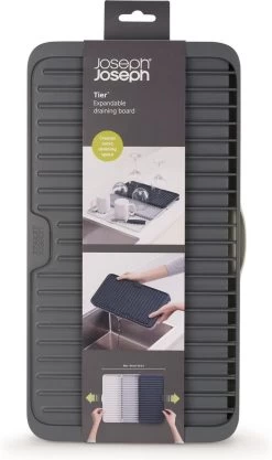 Joseph Joseph - Tier - Afdruipmat - Uitschuifbaar - Grijs -Huishoudelijke Schoonmaak 711x1200 1