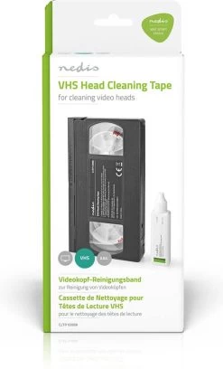Nedis VHS-Reinigingscassette - 20 Ml - VHS-Koppen - Zwart -Huishoudelijke Schoonmaak 727x1200