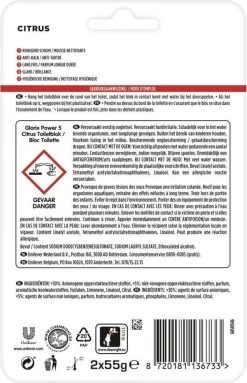 Glorix Power 5 Toiletblokken - Citroen - 7 X 2 Stuks - Voordeelverpakking -Huishoudelijke Schoonmaak 774x1200 1