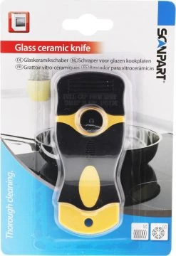 Scanpart Kookplaat Schraper - Schraapijzer - Radeermes - Voor Alle Glazen Kookplaten - Zoals Keramische Inductie En Halogeen Kookplaten - Kunststof - Vervangbaar Mesje - Krasvrij -Huishoudelijke Schoonmaak 824x1200 1