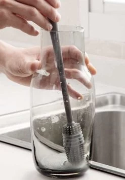 Merkloos Afwasborstel Voor Lange Glazen - Siliconenborstel Lange Glazen - Baby Flessenborstel - Duurzame Afwasborstel - Siliconen Afwasborstel -Huishoudelijke Schoonmaak 834x1200