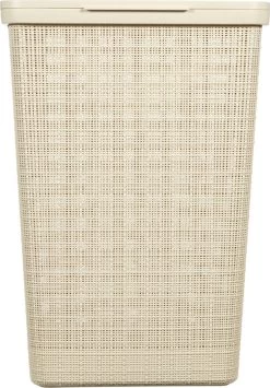 Curver Jute Wasmand Met Deksel 58L - 2 Stuks - Gebroken Wit -Huishoudelijke Schoonmaak 836x1200