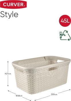 Curver Style Wasmand Met Deksel 60L + Wasmand 45L - Wit 9 Curver Style Wasmand Met Deksel 60L + Wasmand 45L - Wit -Huishoudelijke Schoonmaak 843x1200 3
