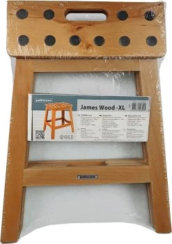 PUHLMANN - Inklapbare Kruk, JAMES, Hout, 41 Cm Hoog, Max 150 Kilo -Huishoudelijke Schoonmaak 847x1200