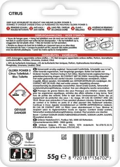 Glorix Power 5 Toiletblokken - Citroen - 7 X 2 Stuks - Voordeelverpakking -Huishoudelijke Schoonmaak 860x1200 4