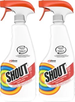 Mr Muscle Shout Vlekkenoplosser Triple Action - Spray - 2 X 500 Ml -Huishoudelijke Schoonmaak 874x1200