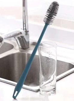 Afwasborstel Voor Lange Glazen Siliconen/ Flessenborstel / Siliconen Borstel Beker Glazen Vaas/ Baby Flessenborstel / Duurzame Afwasborstel / Afwasborstel Voor Lange Glazen / Reinigingsborstel / Siliconen Afwasborstel/ Fles Borstel