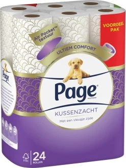 Page Toiletpapier - Kussenzacht Wc Papier - Voordeelverpakking - 24 Rollen 16 Page Toiletpapier - Kussenzacht Wc Papier - Voordeelverpakking - 24 Rollen -Huishoudelijke Schoonmaak 895x1200