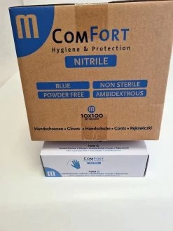 Merkloos Comfort Nitril Wegwerp Handschoenen - Poedervrij - Blauw - Maat M - 100 Stuks -Huishoudelijke Schoonmaak 899x1200 15