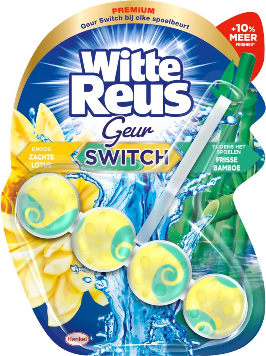 Witte Reus Toiletblok Geur Switch - Lotus Bamboe - WC Blokjes Voordeelverpakking - 10 Stuks 3 Witte Reus Toiletblok Geur Switch - Lotus Bamboe - WC Blokjes Voordeelverpakking - 10 Stuks - Afbeelding 3