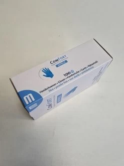 Merkloos Comfort Nitril Wegwerp Handschoenen - Poedervrij - Blauw - Maat M - 100 Stuks