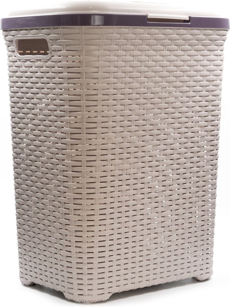 PrimeHome Wasmand Met Deksel – Wassorteerder - Wasbox - Wasmanden Met Deksel - 55 Liter – Kunststof - Roze 1 PrimeHome Wasmand Met Deksel – Wassorteerder - Wasbox - Wasmanden Met Deksel - 55 Liter – Kunststof - Roze