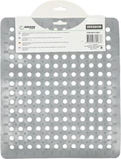 Merkloos Gootsteenmat PVC Vierkant Grijs 28 Cm 7 Merkloos Gootsteenmat PVC Vierkant Grijs 28 Cm -Huishoudelijke Schoonmaak 916x1200