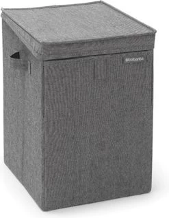 Brabantia Wasmand Met Deksel - Stapelbaar - 35 L - Pepper Black