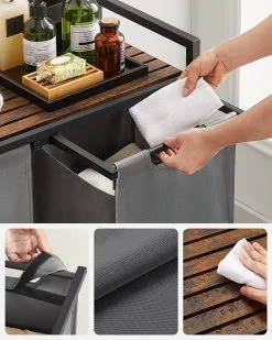 Merkloos Wasmand - Wasverzamelaar - 2 Vakken - Met Plank - Wassorteerbak - Metalen Frame, 2 Uitneembare Vakken Van Oxford Stof - Met Klittenbandsluiting - Vintage Bruin-Grijs 15 Merkloos Wasmand - Wasverzamelaar - 2 Vakken - Met Plank - Wassorteerbak - Metalen Frame, 2 Uitneembare Vakken Van Oxford Stof - Met Klittenbandsluiting - Vintage Bruin-Grijs -Huishoudelijke Schoonmaak 960x1200 3