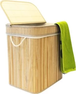 Casa Pura Bamboe Wasmand - Wassorteerder - Wasbox - Met Handvatten - 40 X 30 X 45 Cm -Huishoudelijke Schoonmaak 974x1200 1