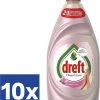 Dreft Clean & Care Afwasmiddel Rose & Satin (Voordeelverpakking) - 10 X 383 Ml